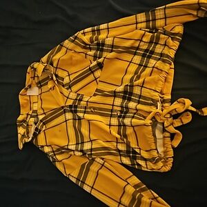 Large adjustable yellow nobo flannel